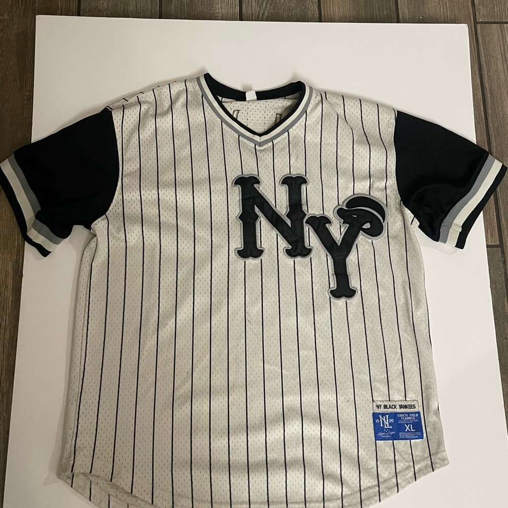 Ebbets Field Flannels Black and White Kids Jersey